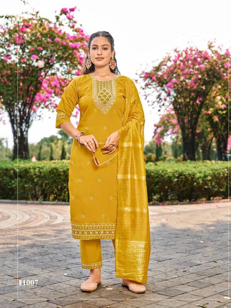 Sofia Vol 1 By Sankheswer Roman Silk Readymade Top Bottom With Dupatta Wholesale In India